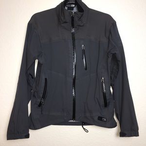 REI E1 Elements Charcoal Grey/Black Running Jacket S